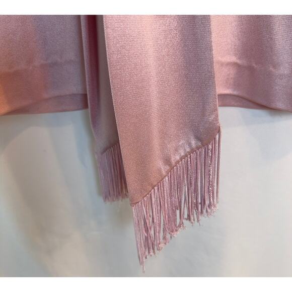 Y2K Vintage Shimmer Tie Front Top w/ Fringe | ULLA Vicki Cooper Size 6 Barbie - Picture 3 of 4